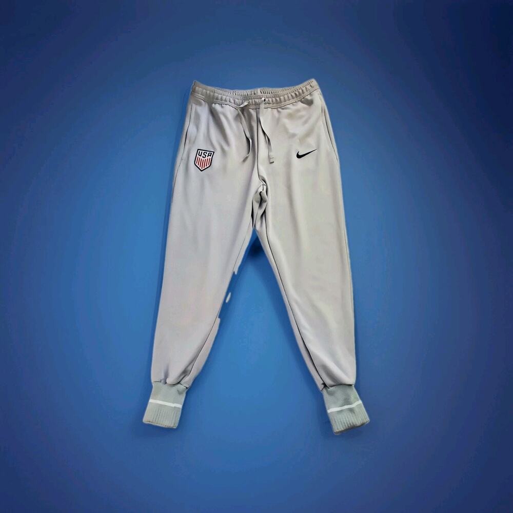 Nike Size M Women's Dri-Fit Soccer Team USA Jogger Pants Gray DO6507-050 C6